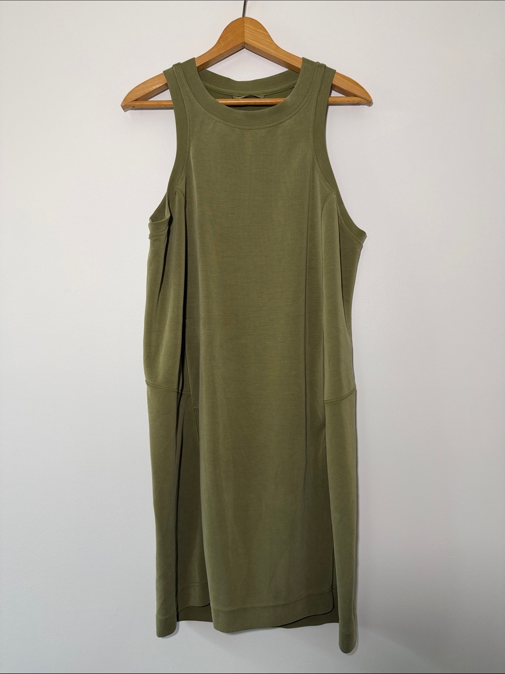 lululemon athletica Sleeveless Soft-Streme Mini Dress in Olive Green - Picture 2 of 7